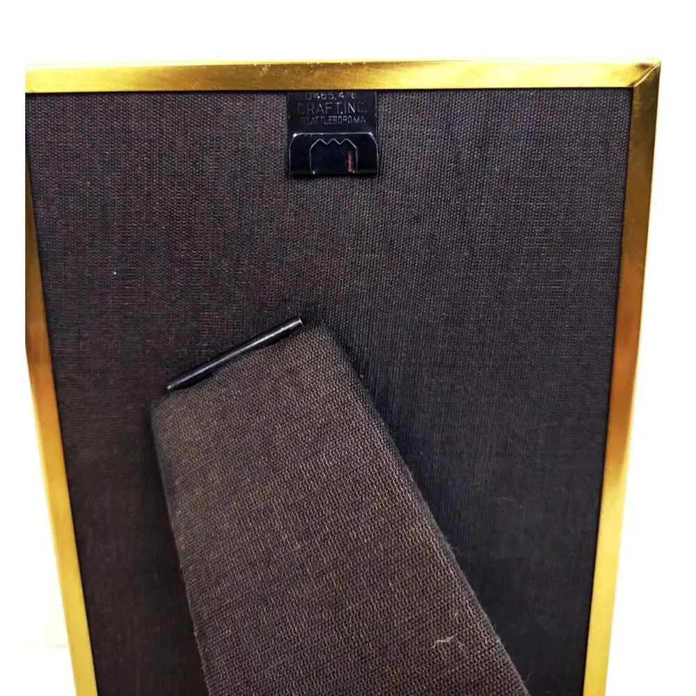 Solid Brass Vintage Hand Polished Photo Frame w Our Pastor Poem for 3.5x5